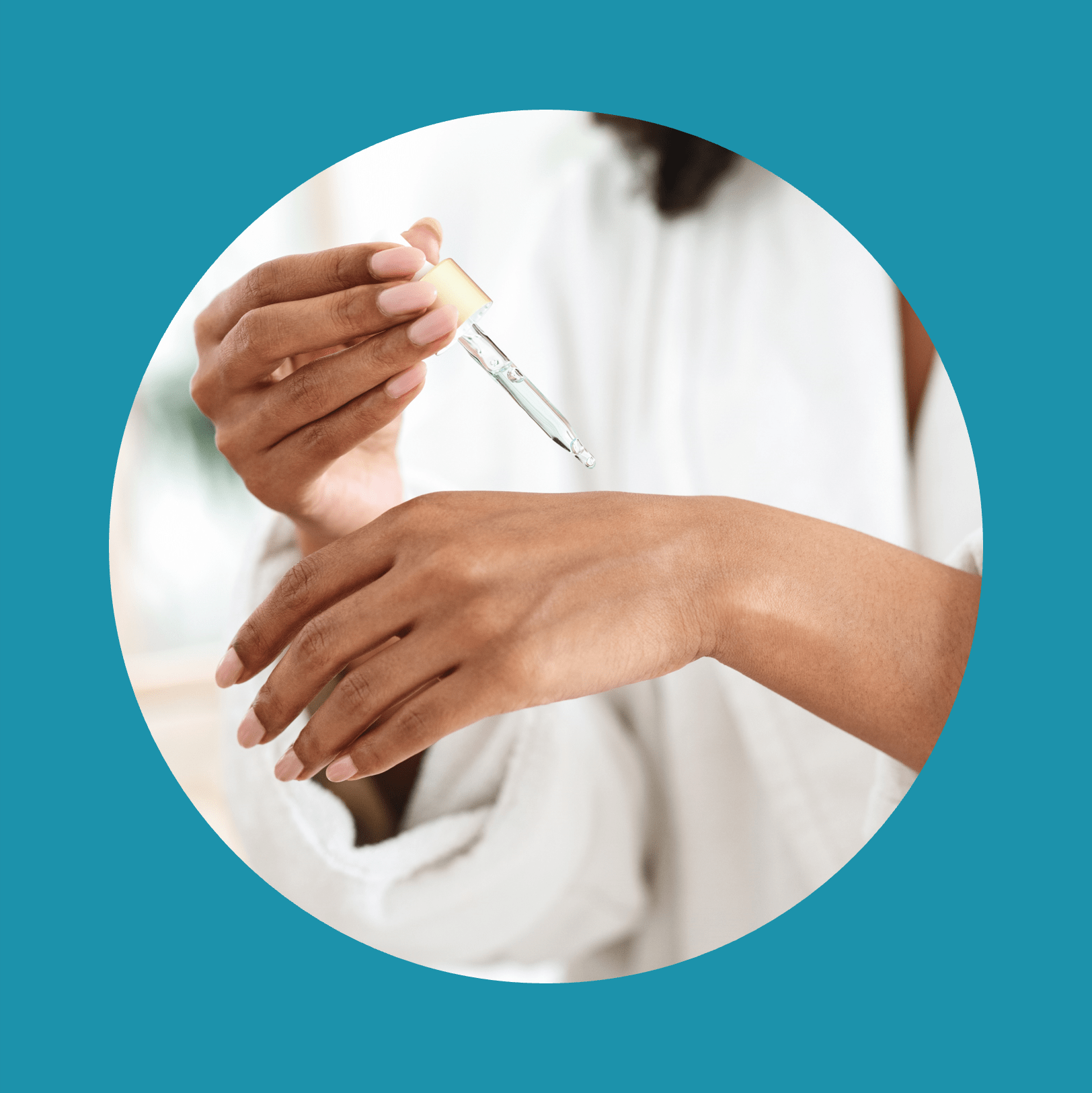 Body Care. Unrecognizable Black Woman Applying Organic Moisturising Serum On Hands Skin